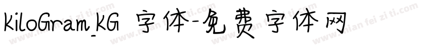 KiloGram_KG 字体字体转换